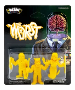 Super7 The Worst Keshi Pack B - Shedusa, Werewolf Biker, Cortex Commander (Yellow)