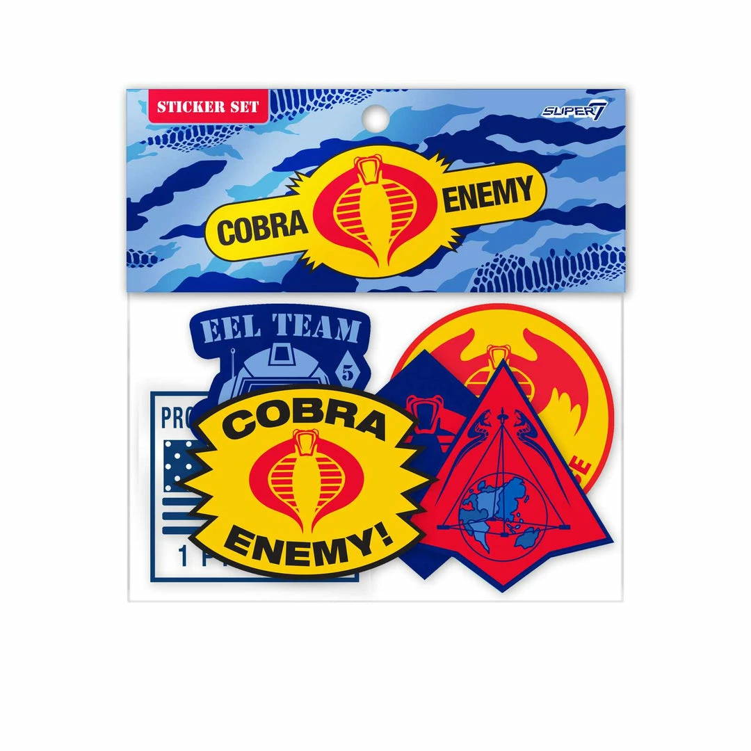 Super7 G.I. Joe - Cobra Die Cut Sticker Set With Header Card Movies & TV 3 Super7 G.I. Joe - Cobra Die Cut Sticker Set With Header Card Movies & TV