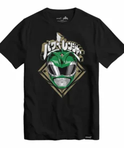 Super7 Mighty Morphin Power Rangers Green Ranger Helmet T-shirt