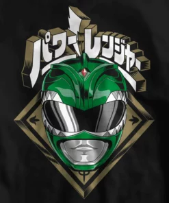 Super7 Mighty Morphin Power Rangers Green Ranger Helmet T-shirt