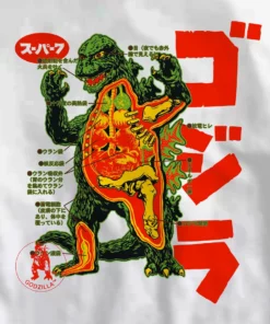 Super7 Toho T-Shirt - Anatomical Godzilla Ringer