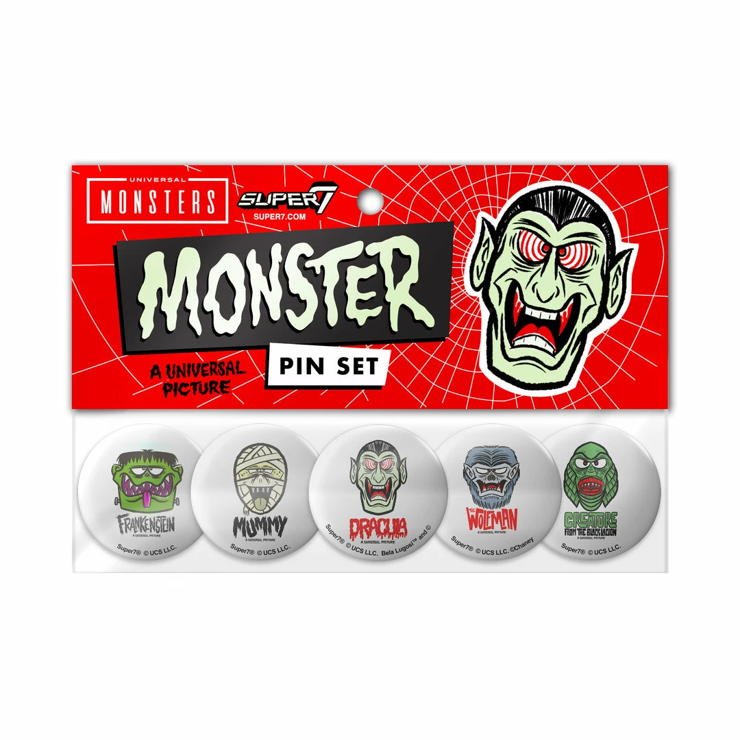 Super7 Universal Monsters Button Pack - FreakyFaces (Set Of 5) 3 Super7 Universal Monsters Button Pack - FreakyFaces (Set Of 5)