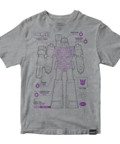 Super7 Transformers T-Shirt - Megatron Cyborg Diagram Animation