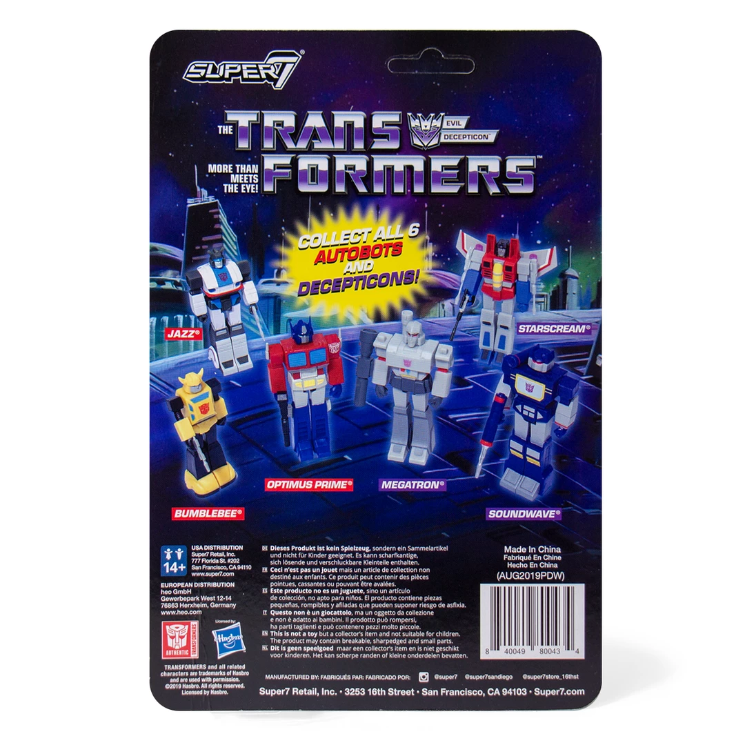 Super7 Transformers ReAction Figure - Jazz Movies & TV 5 Super7 Transformers ReAction Figure - Jazz Movies & TV