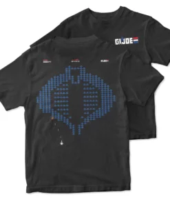 Super7 G.I. Joe T-Shirt - 8-Bit Cobra Commander Backhit Animation