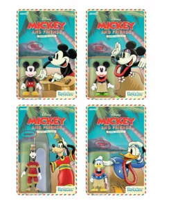 Super7 Disney ReAction Figures - Vintage Collection Wave 2 Full Set - Hawaiian Holiday (Set Of 4)