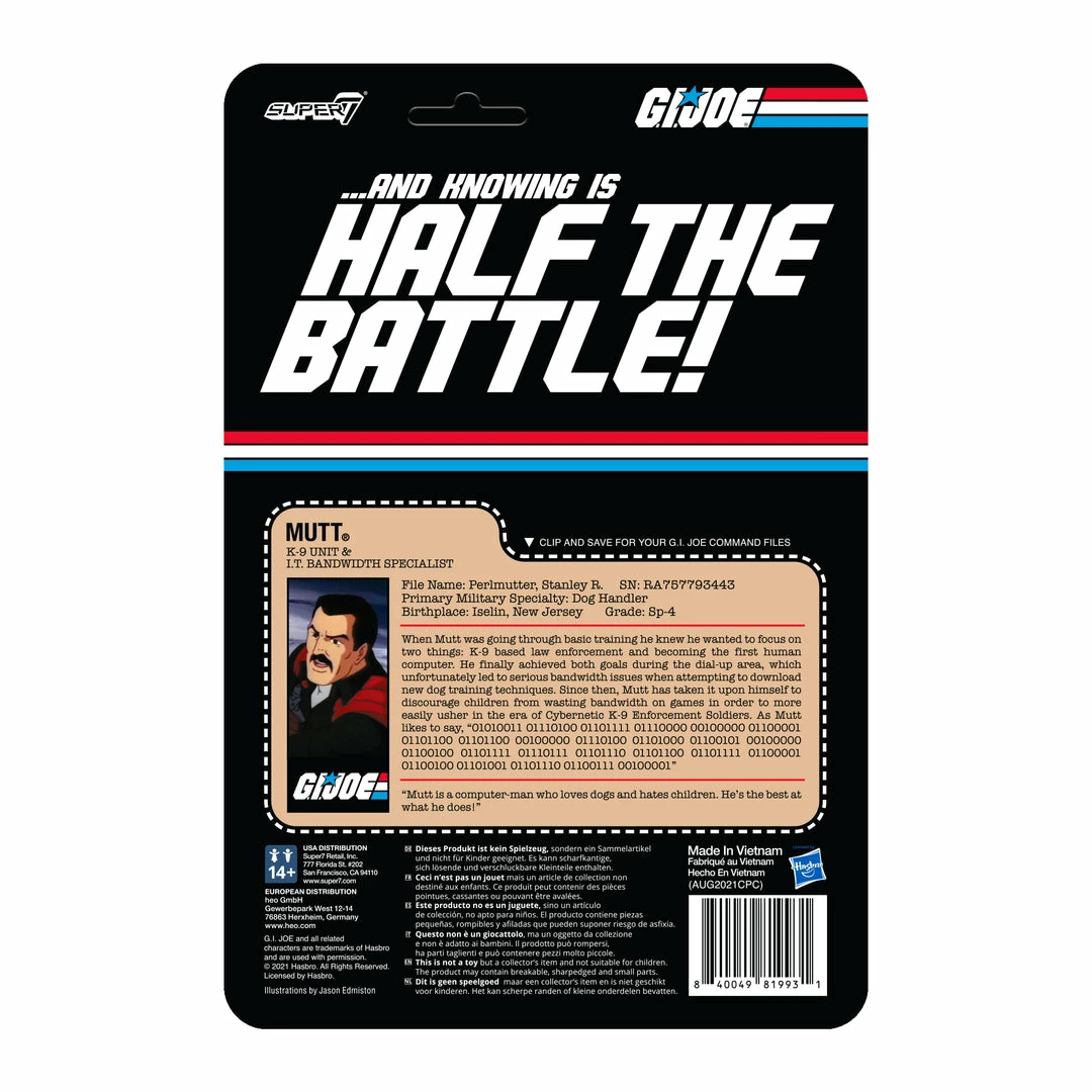 Super7 G.I. Joe ReAction Figures Wave 3 - Mutt PSA 5 Super7 G.I. Joe ReAction Figures Wave 3 - Mutt PSA