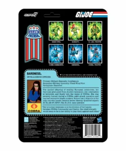 Super7 Movies & TV G.I. Joe ReAction Figures Wave 1b - Baroness (Glow Patrol)