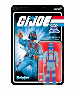Super7 G.I. Joe ReAction Figures Wave 1b - Cobra Trooper Y-back (Glow Patrol) Movies & TV