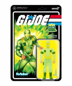 Super7 Movies & TV G.I. Joe ReAction Figures Wave 1b - Snake Eyes (Glow Patrol)
