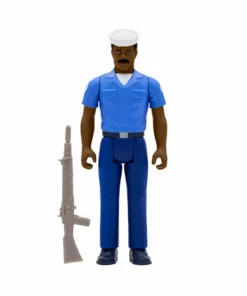 Super7 Movies & TV G.I. Joe ReAction Figures Wave 2 - Blueshirt Mustache (Brown)