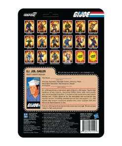 Super7 Movies & TV G.I. Joe ReAction Figures Wave 2 - Blueshirt Mustache (Pink)