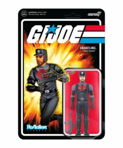 Super7 Movies & TV G.I. Joe ReAction Figures Wave 3 - Cobra Snakeling Factory Worker Beard (Pink)