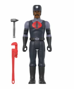 Super7 G.I. Joe ReAction Figures Wave 3 - Cobra Snakeling Factory Worker Mustache (Brown)