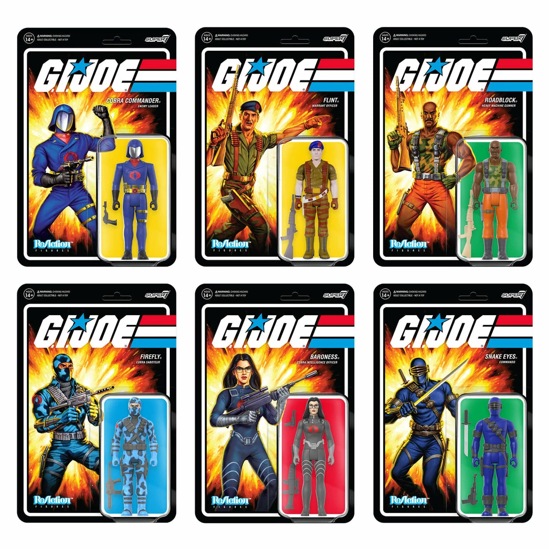 Super7 G.I. Joe ReAction Figures Wave 3 - Core Set Of 6 Animation 3 Super7 G.I. Joe ReAction Figures Wave 3 - Core Set Of 6 Animation