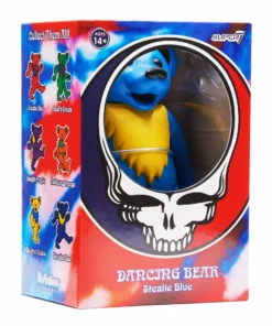 Super7 Grateful Dead Reaction Figure - Dancing Bear (Stealie Blue)