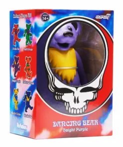 Super7 Grateful Dead Reaction Figure - Dancing Bear (Haight Purple) Music