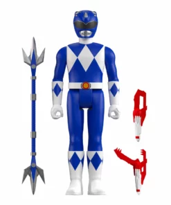 Super7 Mighty Morphin Power Rangers ReAction Figure Wave 3 - Blue Ranger Movies & TV