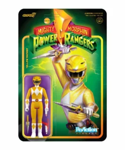 Super7 Movies & TV Mighty Morphin Power Rangers ReAction Figure Wave 3 - Yellow Ranger