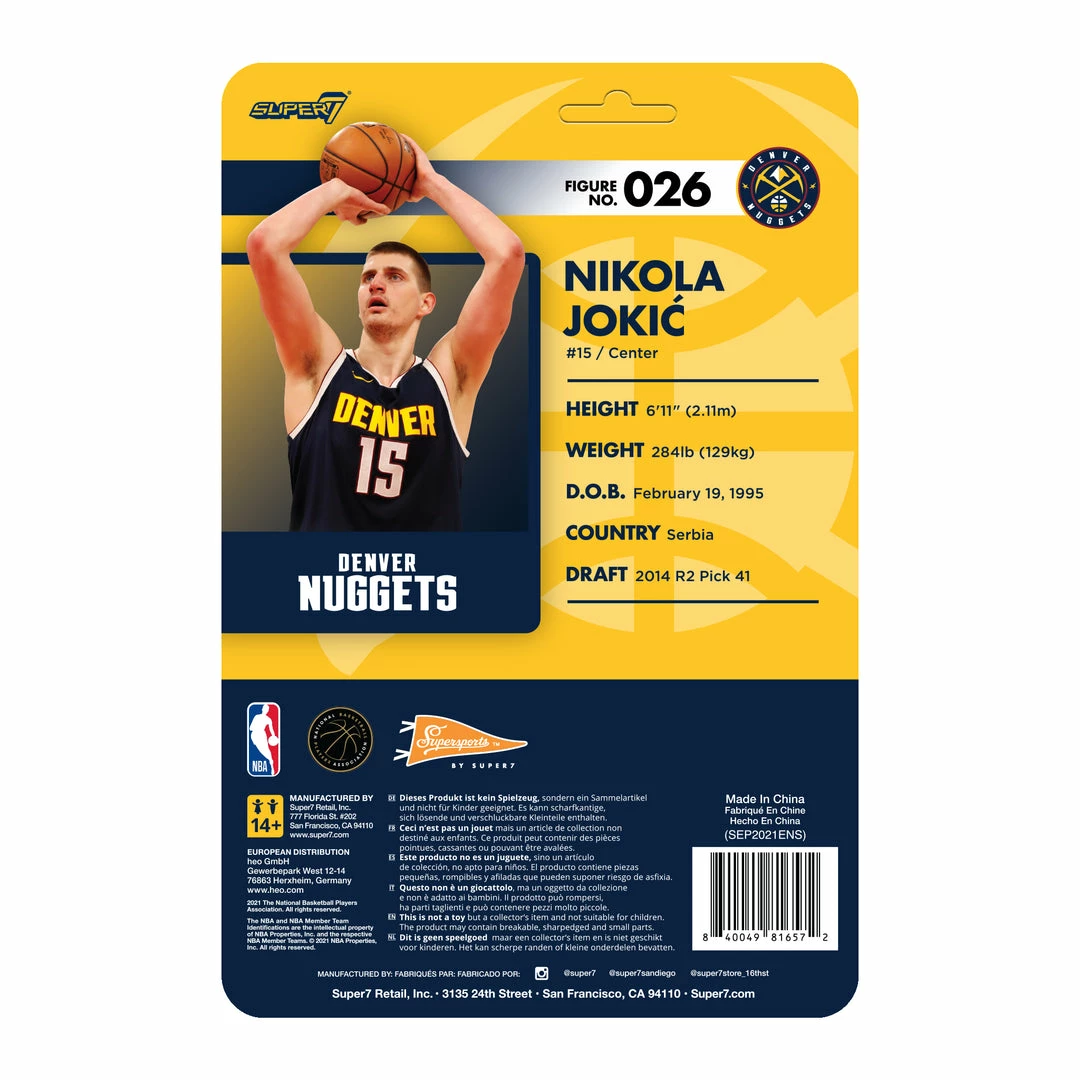 Super7 NBA Supersports Figure Wave 4 - Nikola Jokic (Nuggets) 5 Super7 NBA Supersports Figure Wave 4 - Nikola Jokic (Nuggets)