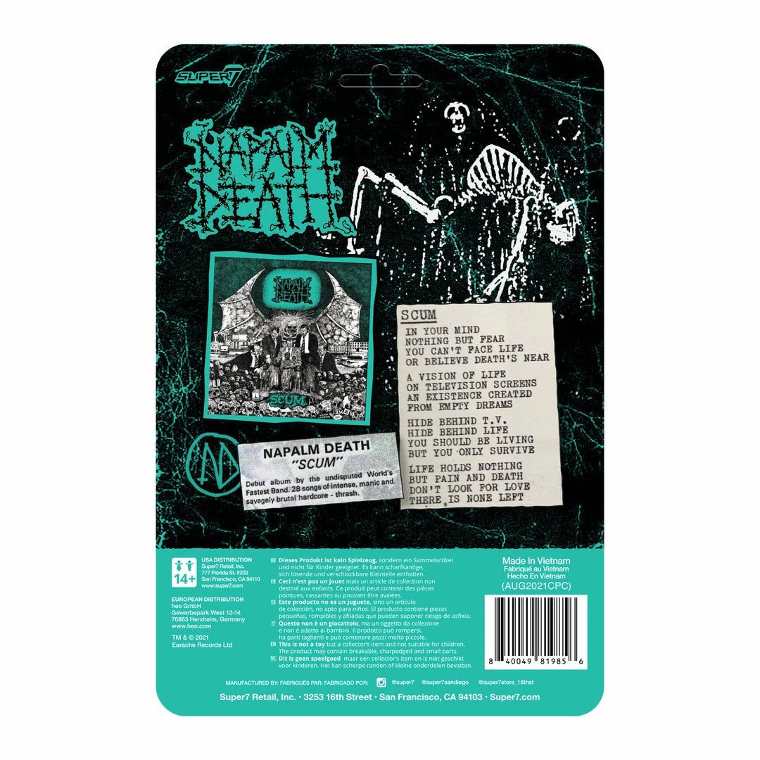 Super7 Napalm Death ReAction Figure - Scum Demon (Aquamarine) 5 Super7 Napalm Death ReAction Figure - Scum Demon (Aquamarine)