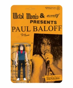 Super7 Paul Baloff ReAction Figure - Metal Mania Fanzine Bundle Music