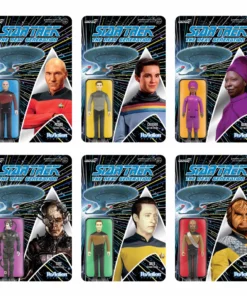Super7 Star Trek: The Next Generation Wave 1 6 Figure Set Movies & TV