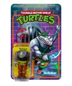 Super7 Teenage Mutant Ninja Turtles ReAction Figure - Rocksteady Movies & TV