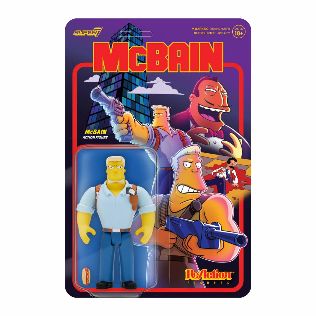 Super7 Movies & TV The Simpsons ReAction Wave 1 McBain - McBain 3 Super7 Movies & TV The Simpsons ReAction Wave 1 McBain - McBain