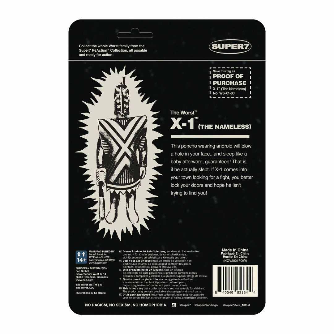 Super7 The Worst ReAction Figures Wave 3C - X-1 (REMCO Glow) SDCC 22 5 Super7 The Worst ReAction Figures Wave 3C - X-1 (REMCO Glow) SDCC 22