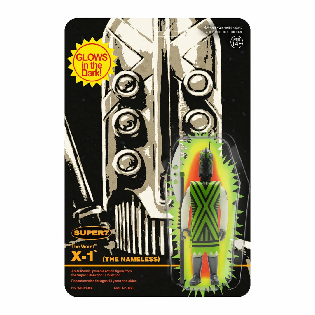 Super7 The Worst ReAction Figures Wave 3C - X-1 (REMCO Glow) SDCC 22 3 Super7 The Worst ReAction Figures Wave 3C - X-1 (REMCO Glow) SDCC 22