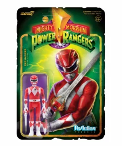 Super7 Mighty Morphin' Power Rangers Reaction Figure - Red Ranger (Battle Damaged) Movies & TV