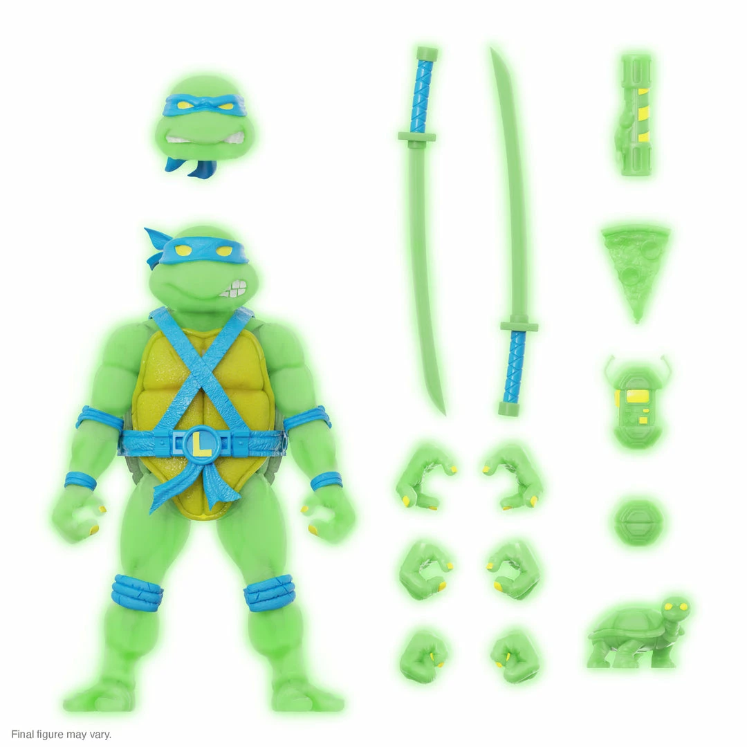 Super7 Teenage Mutant Ninja Turtles ULTIMATES! - Leonardo [Mutagen Ooze Glow] (Pre-Order Exclusive)